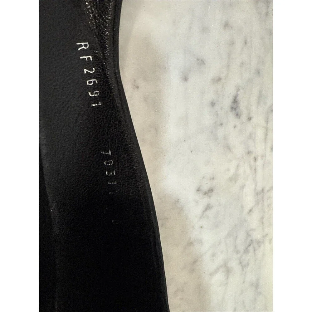 Tory Burch Calf Leather Sally Wedge Leopard Print Round Toe Heel  Sz 6 Maybe